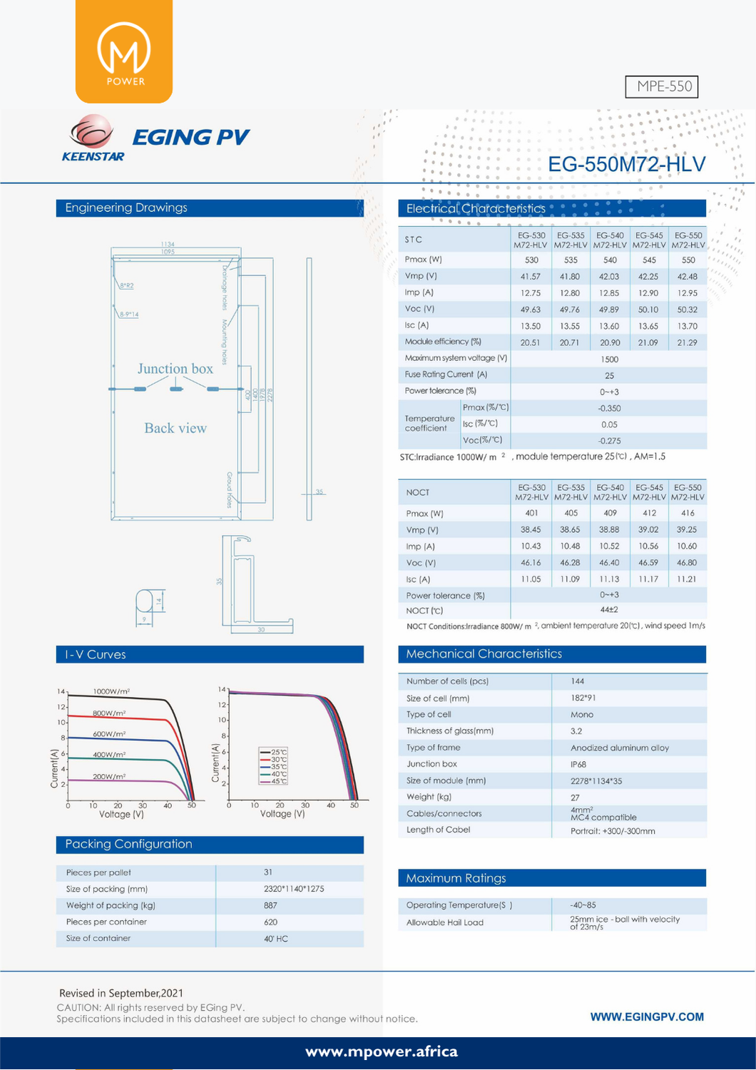 Solar Panel 550Wp